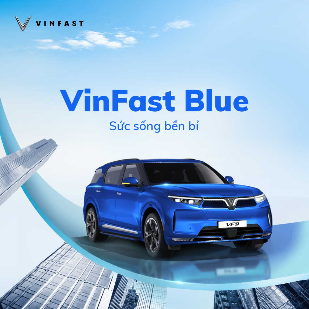 VinFast VF9 màu xanh